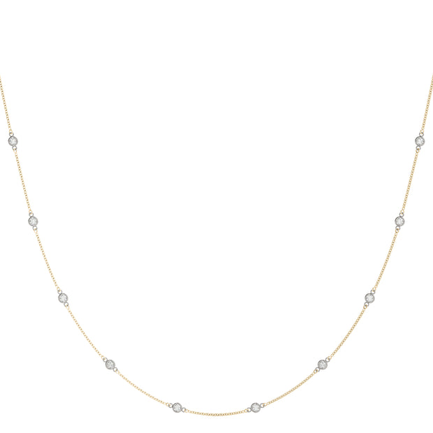 14K Rose Gold 1 ct tw Fashion Diamond Necklace
