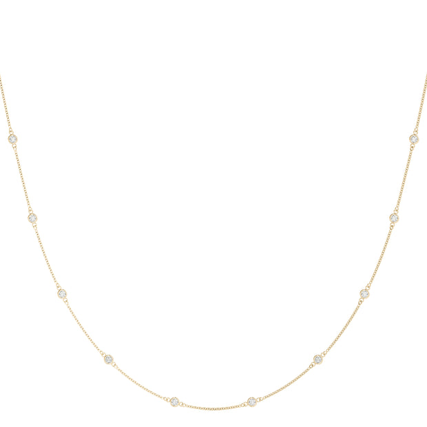 14K Yellow Gold 1 ct tw Fashion Diamond Necklace