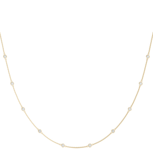 14K Yellow Gold 1 ct tw Fashion Diamond Necklace