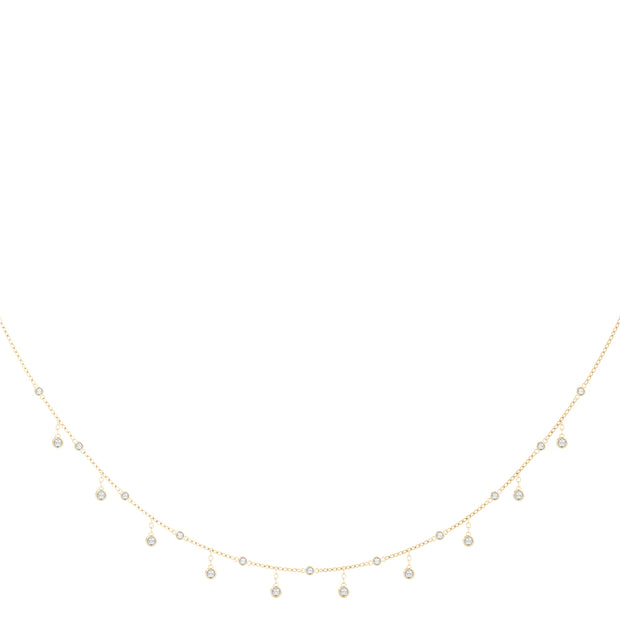 14K Yellow Gold 1 1/3 ct tw Fashion Diamond Necklace
