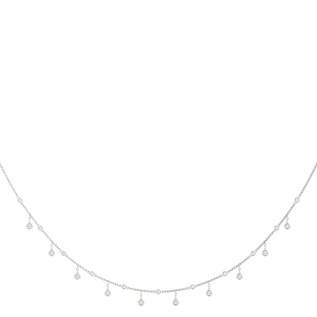 18K White Gold 1 1/3 ct tw Fashion Diamond Necklace