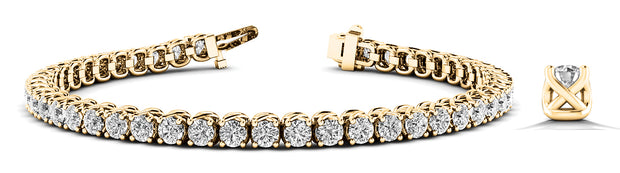 18K Yellow Gold 10 3/4 ct tw Fashion Diamond Bracelet
