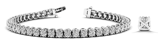 14K White Gold 10 3/4 ct tw Fashion Diamond Bracelet
