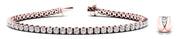 18K Rose Gold 10 1/4 ct tw Fashion Diamond Bracelet