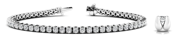 14K White Gold 10 1/4 ct tw Fashion Diamond Bracelet