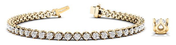 18K Yellow Gold 2 1/4 ct tw Fashion Diamond Bracelet