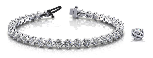 18K White Gold 2 ct tw Fashion Diamond Bracelet