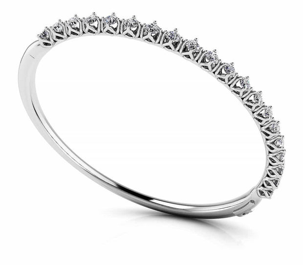 14K White Gold 1 3/8 ct tw Fashion Diamond Bracelet