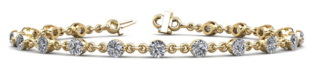 18K Yellow Gold 7/8 ct tw Fashion Diamond Bracelet