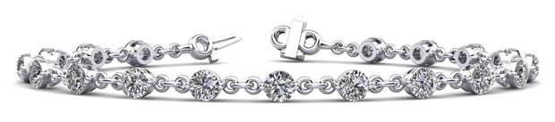 18K White Gold 7/8 ct tw Fashion Diamond Bracelet