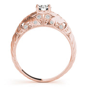 14K Rose Gold 3/8 ct tw Vintage Diamond Engagement Ring