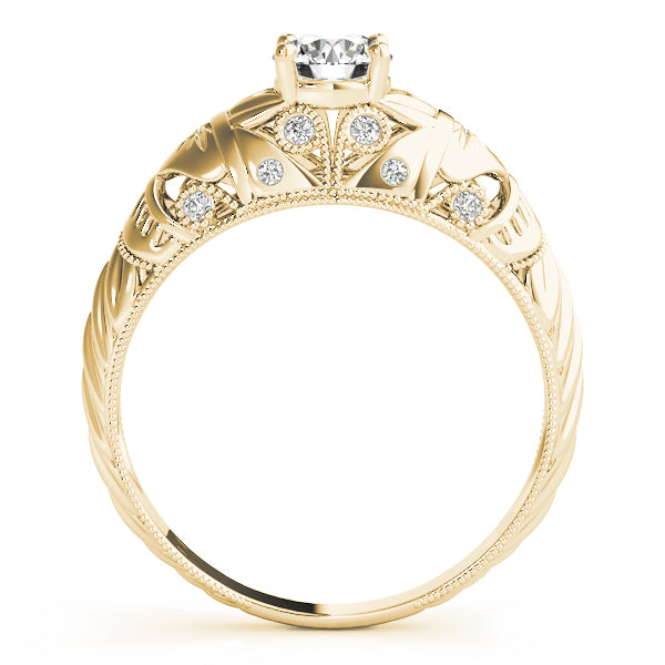 18K Yellow Gold 3/8 ct tw Vintage Diamond Engagement Ring