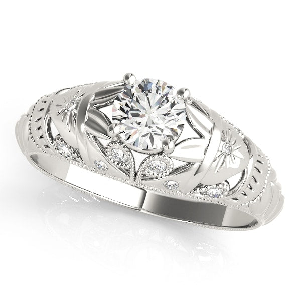 Platinum 3/8 ct tw Vintage Diamond Engagement Ring
