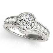 18K White Gold 2 ct tw Vintage Diamond Engagement Ring