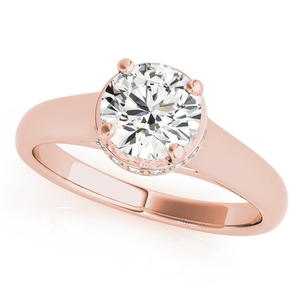 14K Rose Gold 1 ct tw Solitaire Diamond Engagement Ring