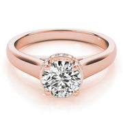18K Rose Gold 1 ct tw Solitaire Diamond Engagement Ring