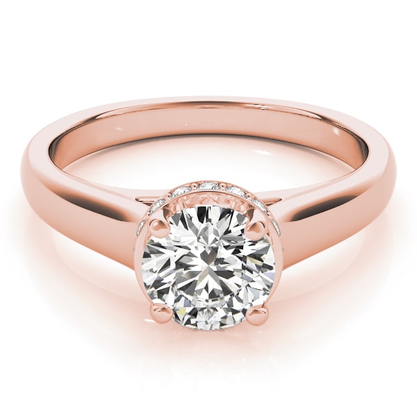 18K Rose Gold 1 ct tw Solitaire Diamond Engagement Ring