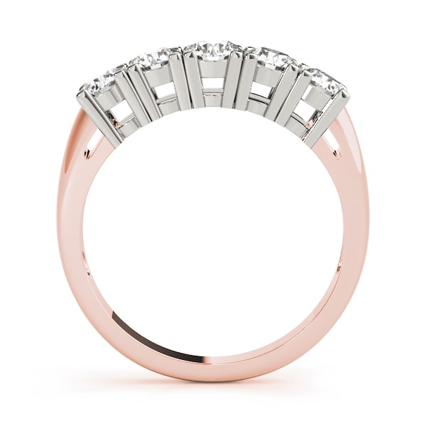 18K Rose Gold 1 ct tw Diamond Wedding Ring
