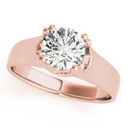 18K Rose Gold 1 ct tw Solitaire Diamond Engagement Ring