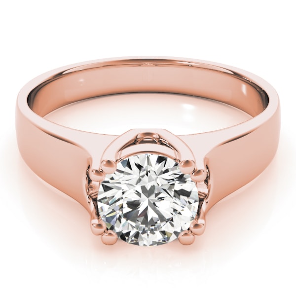 18K Rose Gold 1 ct tw Solitaire Diamond Engagement Ring