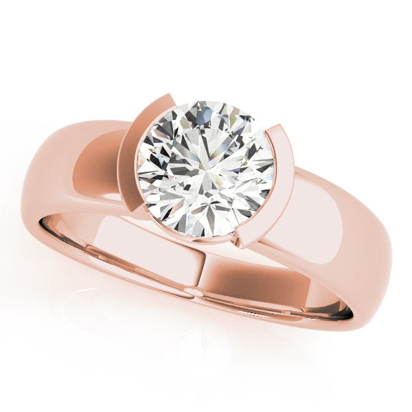 18K Rose Gold 1 ct tw Solitaire Diamond Engagement Ring