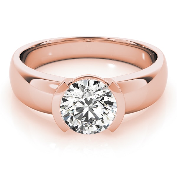 14K Rose Gold 1 ct tw Solitaire Diamond Engagement Ring