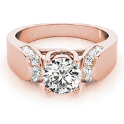 18K Rose Gold 1 1/3 ct tw Solitaire Diamond Engagement Ring