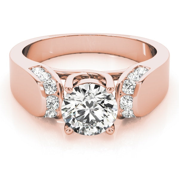 18K Rose Gold 1 1/3 ct tw Solitaire Diamond Engagement Ring