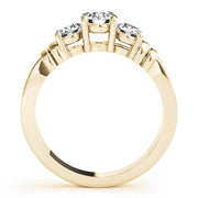 18K Yellow Gold 1 ct tw Three Stone Diamond Engagement Ring