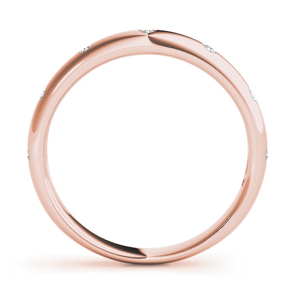 18K Rose Gold 1/10 ct tw Diamond Wedding Ring