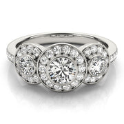 Three Stone Diamond Engagement Ring