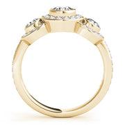 14K Yellow Gold 1 3/4 ct tw Three Stone Diamond Engagement Ring