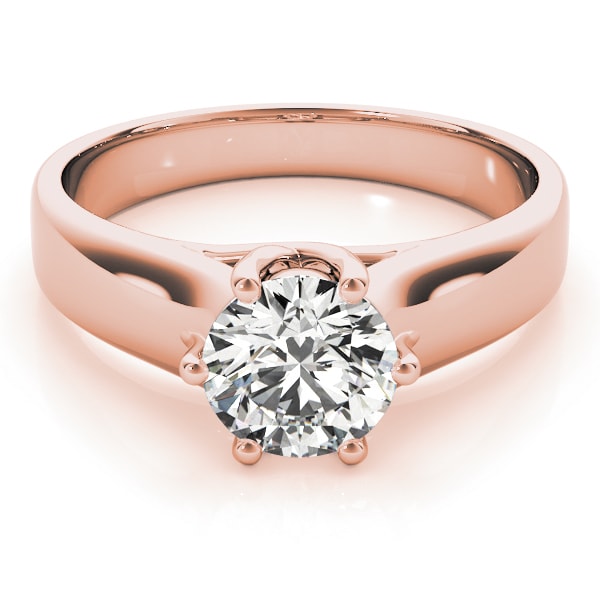 14K Rose Gold 1 ct tw Solitaire Diamond Engagement Ring