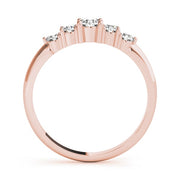 18K Rose Gold 3/4 ct tw Diamond Wedding Ring