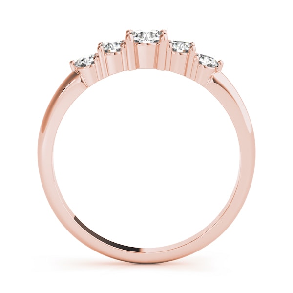 18K Rose Gold 3/4 ct tw Diamond Wedding Ring