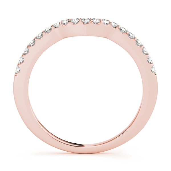 18K Rose Gold 1/5 ct tw Diamond Wedding Ring