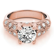 18K Rose Gold 1 3/4 ct tw Vintage Diamond Engagement Ring