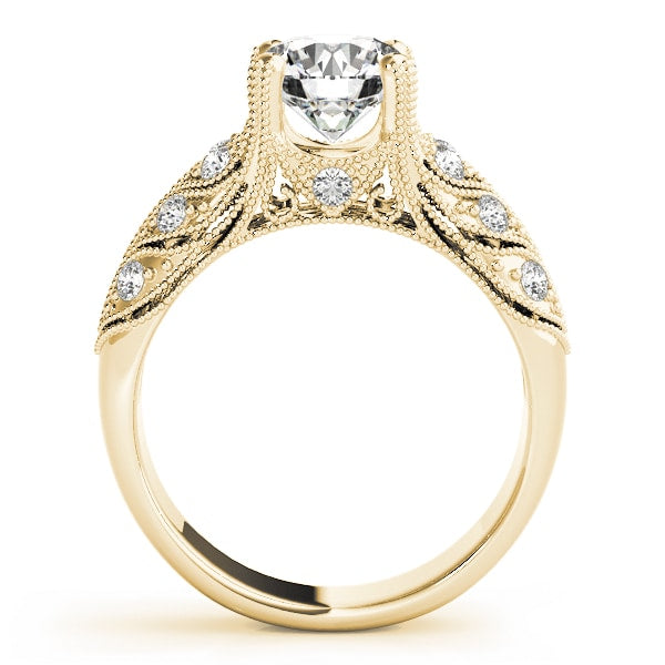 14K Yellow Gold 1 3/4 ct tw Vintage Diamond Engagement Ring