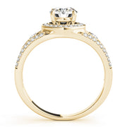 14K Yellow Gold 1 ct tw Halo Diamond Engagement Ring