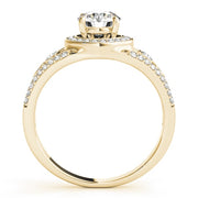 14K Yellow Gold 1 ct tw Halo Diamond Engagement Ring