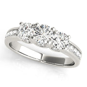 Platinum 1 ct tw Three Stone Diamond Engagement Ring