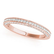 18K Rose Gold 3/8 ct tw Diamond Wedding Ring