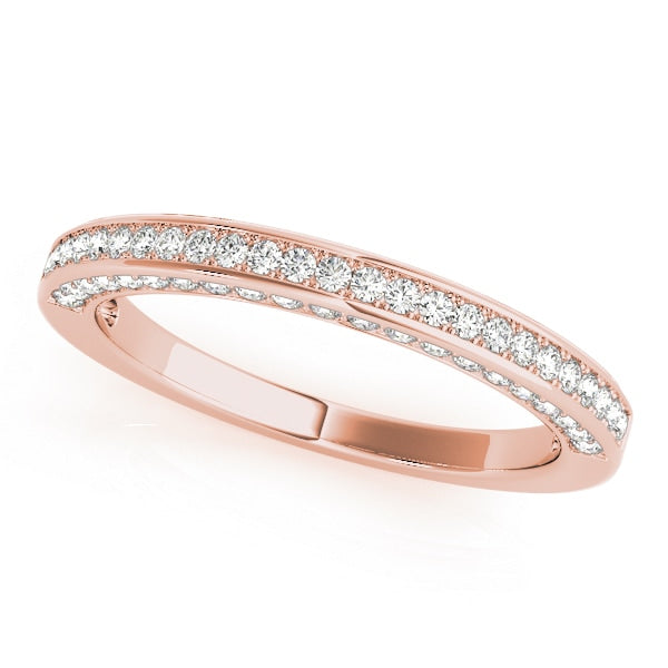 18K Rose Gold 3/8 ct tw Diamond Wedding Ring
