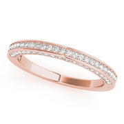 18K Rose Gold 3/8 ct tw Diamond Wedding Ring