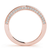 14K Rose Gold 3/8 ct tw Diamond Wedding Ring
