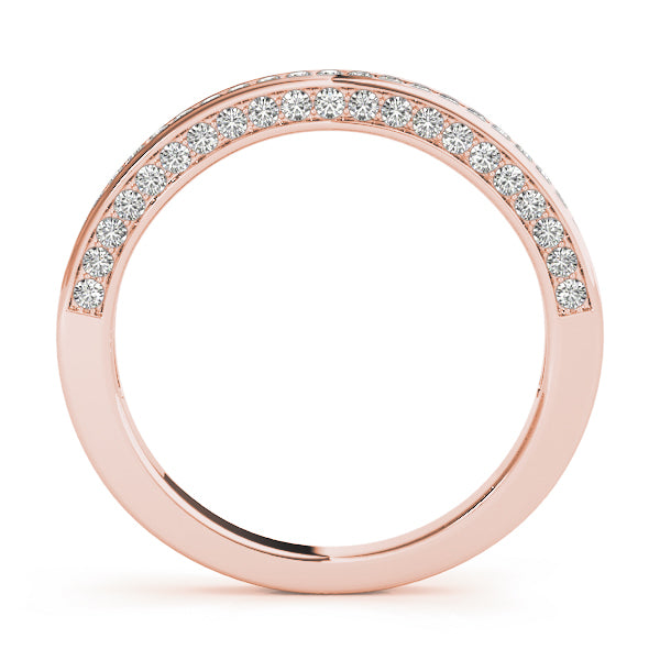 14K Rose Gold 3/8 ct tw Diamond Wedding Ring