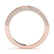 14K Rose Gold 3/8 ct tw Diamond Wedding Ring