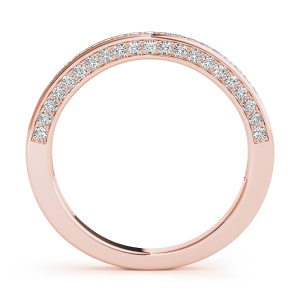 14K Rose Gold 3/8 ct tw Diamond Wedding Ring
