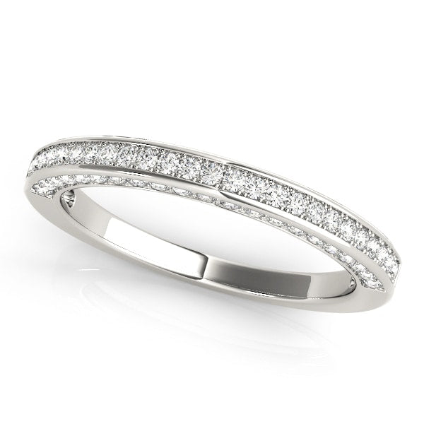 14K White Gold 3/8 ct tw Diamond Wedding Ring