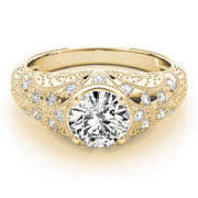 14K Yellow Gold 1 1/5 ct tw Vintage Diamond Engagement Ring